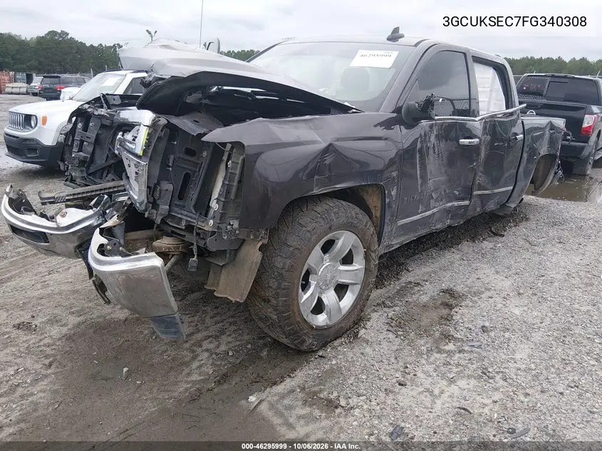 2015 CHEVROLET SILVERADO VIN 3GCUKSEC7FG340308 — фото 2