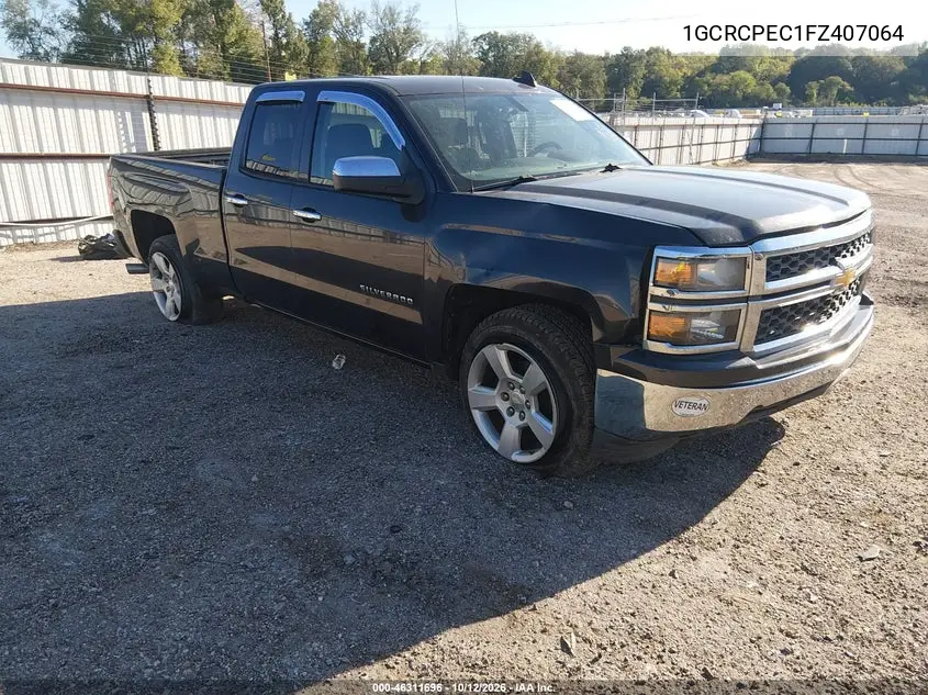 CHEVROLET SILVERADO 2015, VIN 1GCRCPEC1FZ407064