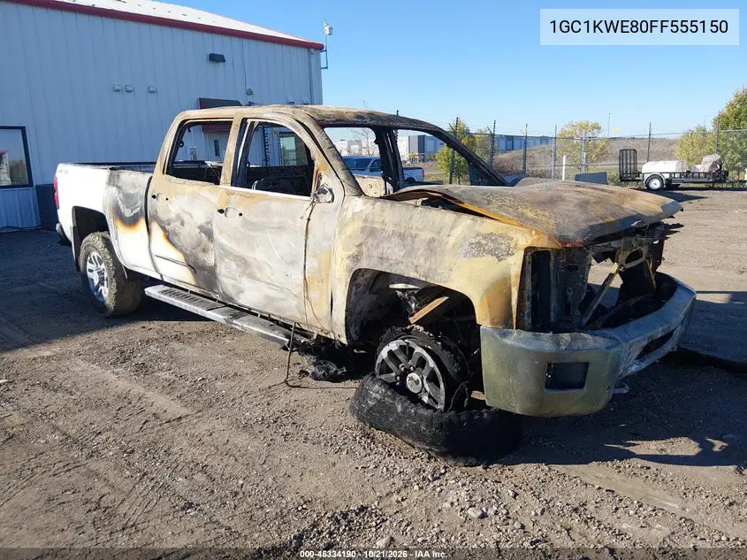 CHEVROLET SILVERADO 2015, VIN 1GC1KWE80FF555150