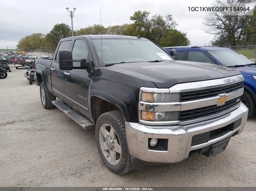 CHEVROLET SILVERADO 2015, VIN 1GC1KWEG0FF154964
