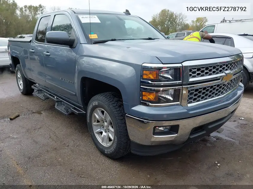 CHEVROLET SILVERADO 2015, VIN 1GCVKREC5FZ278792
