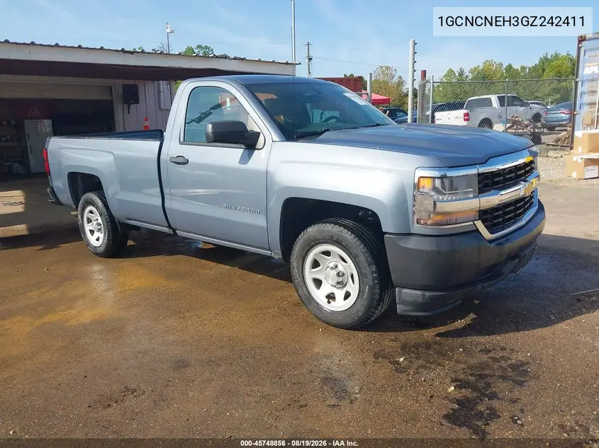 CHEVROLET SILVERADO 2016, VIN 1GCNCNEH3GZ242411