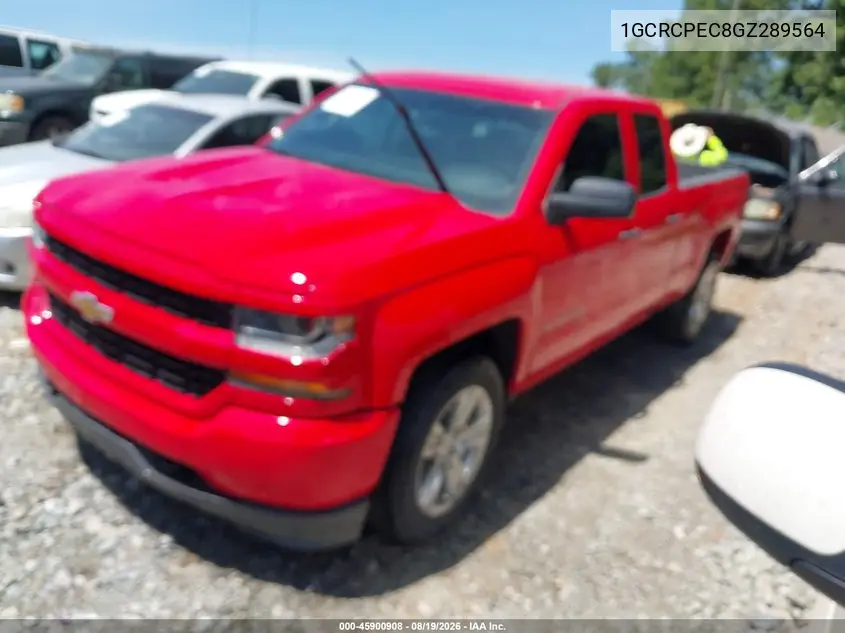 2016 CHEVROLET SILVERADO VIN 1GCRCPEC8GZ289564 — фото 2