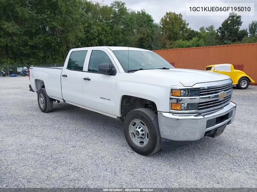 CHEVROLET SILVERADO 2016, VIN 1GC1KUEG6GF195010