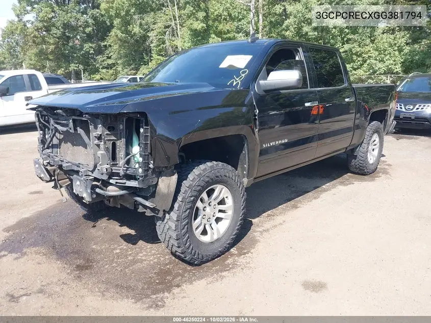 2016 CHEVROLET SILVERADO VIN 3GCPCRECXGG381794 — фото 2