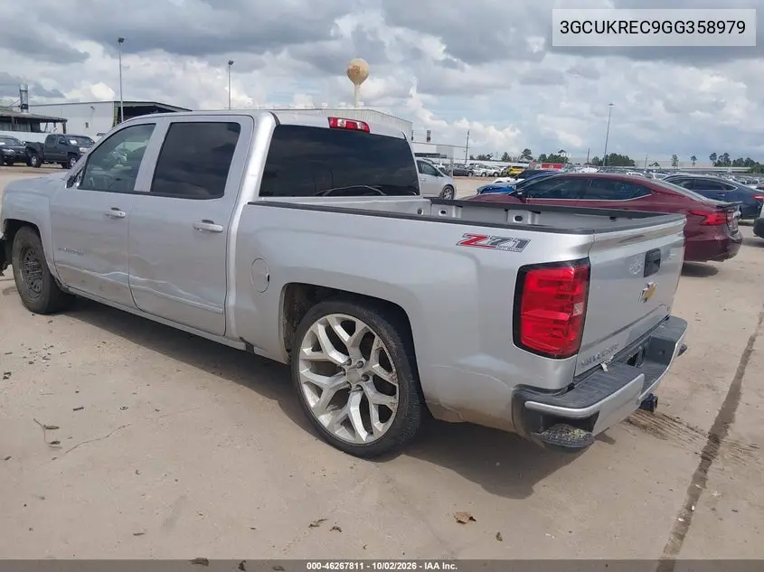 2016 CHEVROLET SILVERADO VIN 3GCUKREC9GG358979 — фото 3