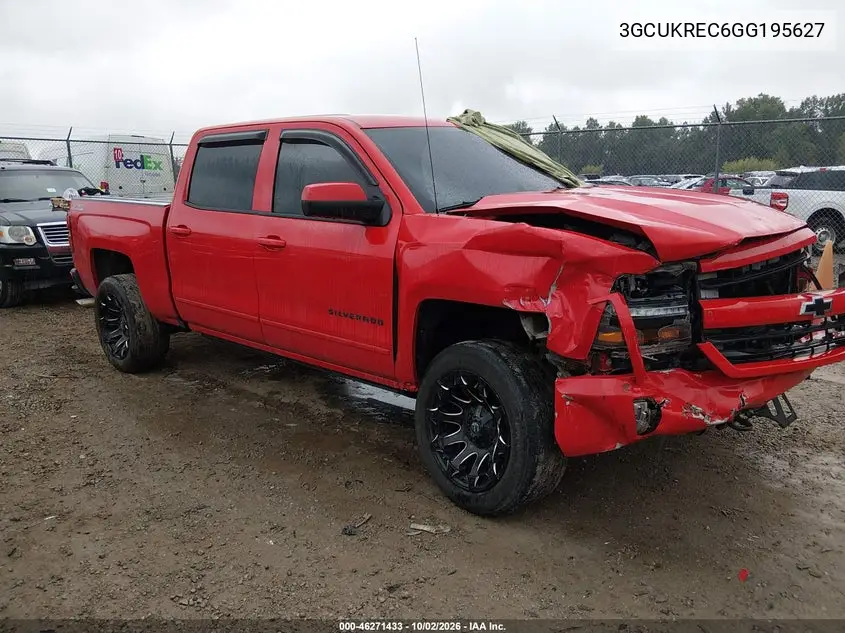 CHEVROLET SILVERADO 2016, VIN 3GCUKREC6GG195627