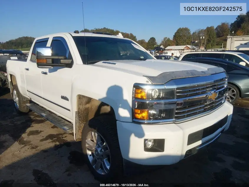 CHEVROLET SILVERADO 2016, VIN 1GC1KXE82GF242575