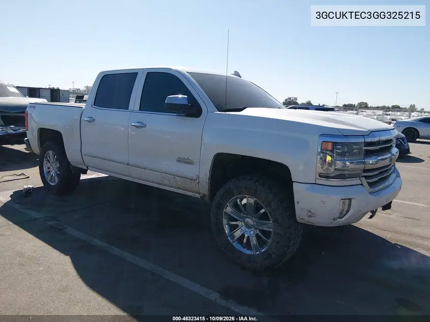 CHEVROLET SILVERADO 2016, VIN 3GCUKTEC3GG325215