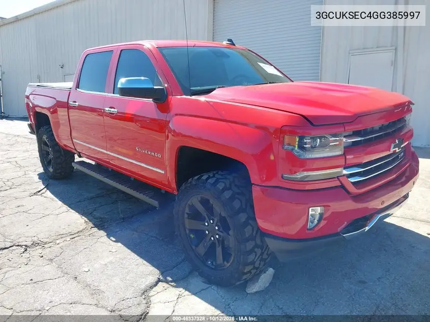 CHEVROLET SILVERADO 2016, VIN 3GCUKSEC4GG385997