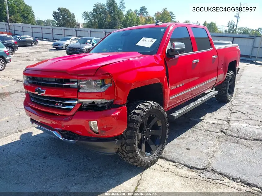 2016 CHEVROLET SILVERADO VIN 3GCUKSEC4GG385997 — фото 2