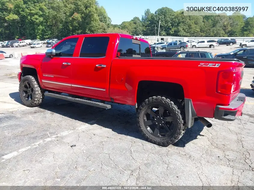 2016 CHEVROLET SILVERADO VIN 3GCUKSEC4GG385997 — фото 3