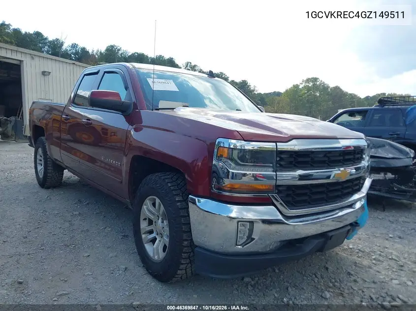 CHEVROLET SILVERADO 2016, VIN 1GCVKREC4GZ149511