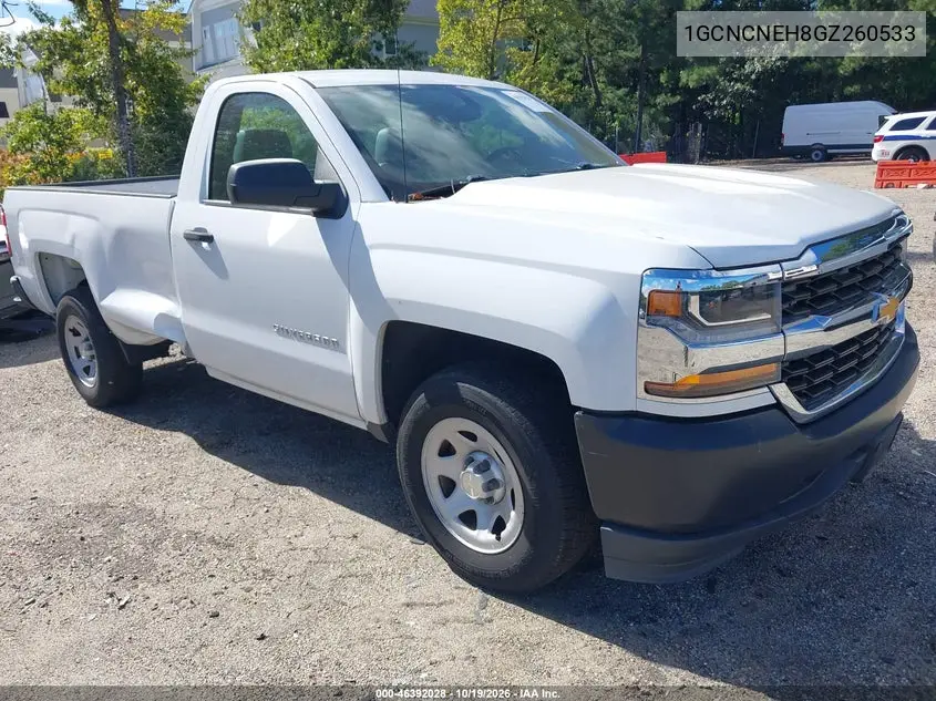 CHEVROLET SILVERADO 2016, VIN 1GCNCNEH8GZ260533