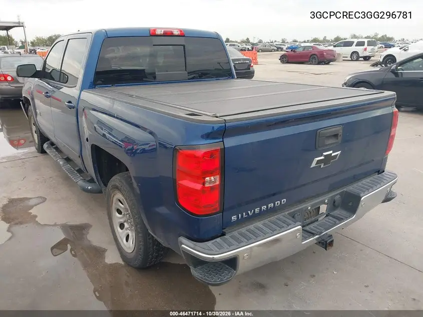 2016 CHEVROLET SILVERADO VIN 3GCPCREC3GG296781 — фото 3