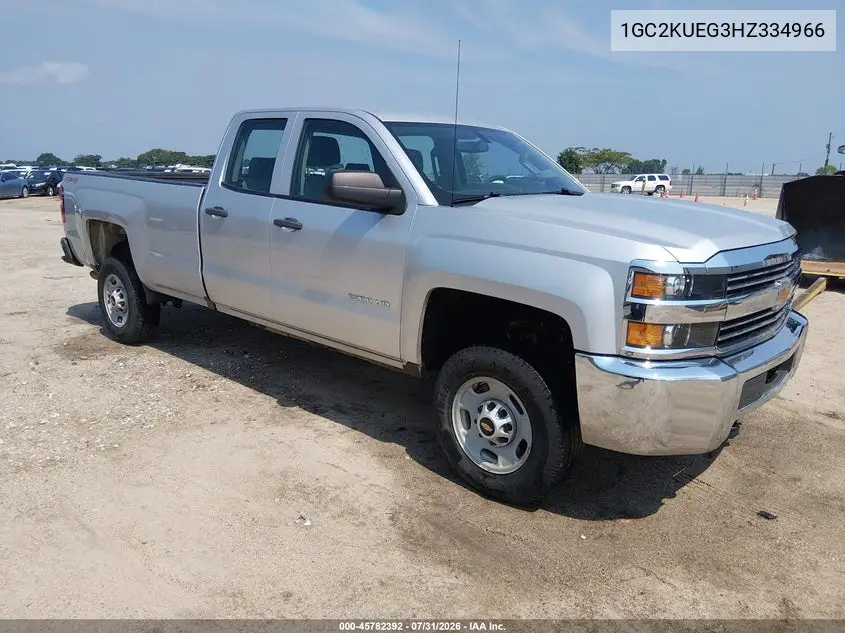 CHEVROLET SILVERADO 2017, VIN 1GC2KUEG3HZ334966