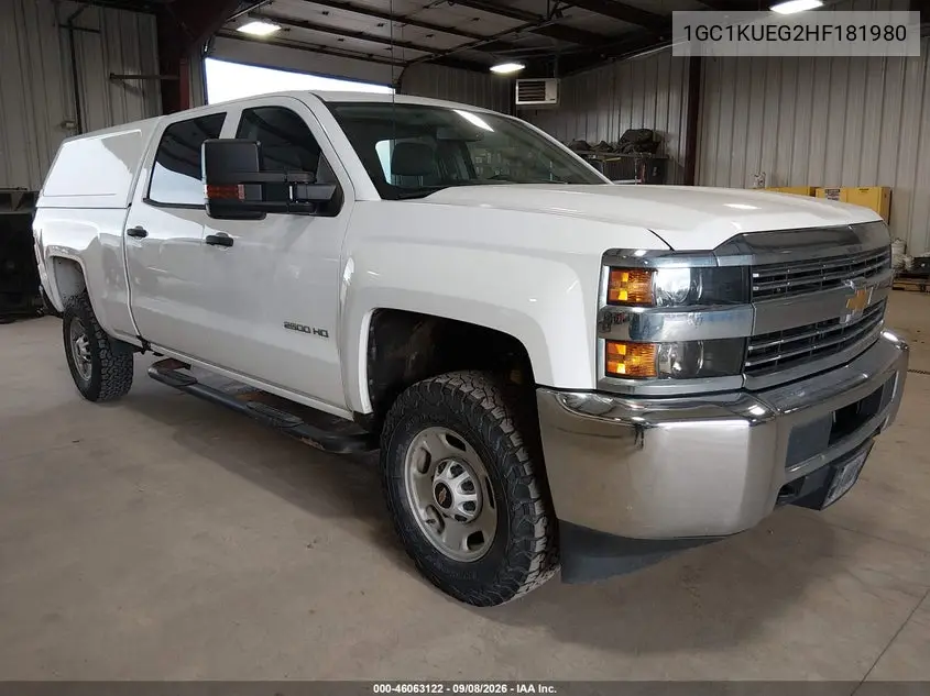 CHEVROLET SILVERADO 2017, VIN 1GC1KUEG2HF181980