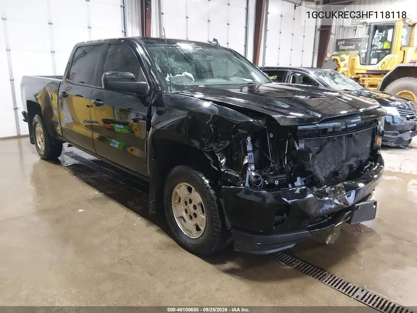 CHEVROLET SILVERADO 2017, VIN 1GCUKREC3HF118118