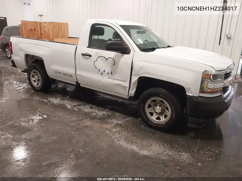 CHEVROLET SILVERADO 2017, VIN 1GCNCNEH1HZ234017