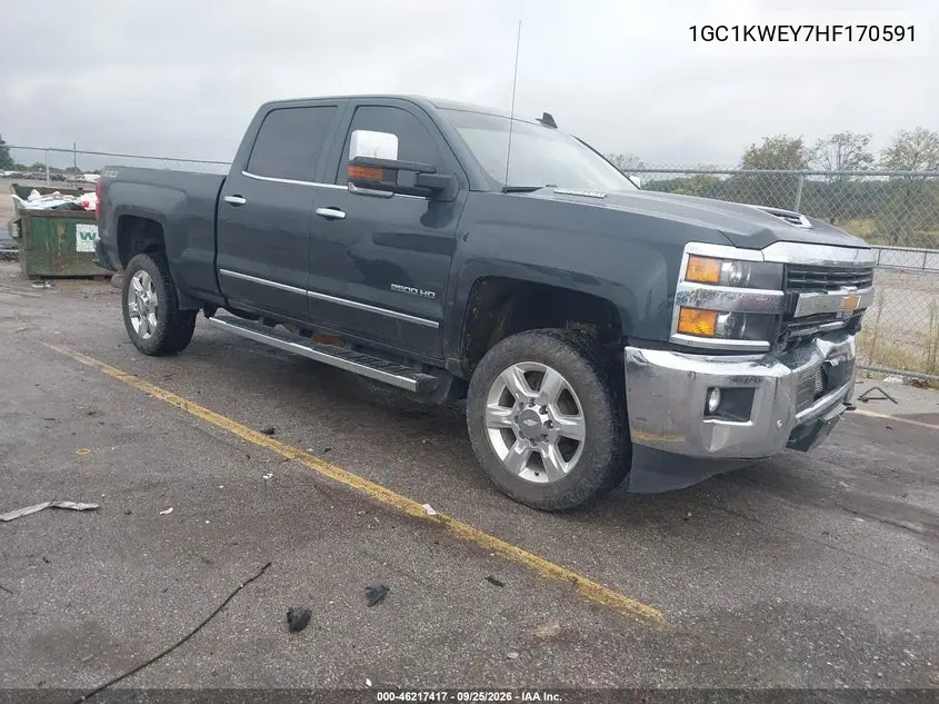 CHEVROLET SILVERADO 2017, VIN 1GC1KWEY7HF170591