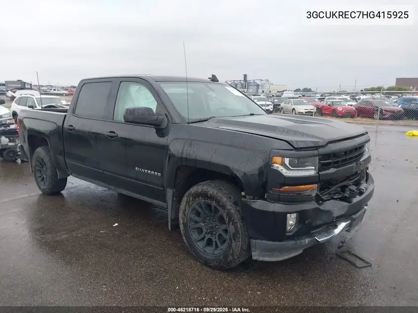 CHEVROLET SILVERADO 2017, VIN 3GCUKREC7HG415925