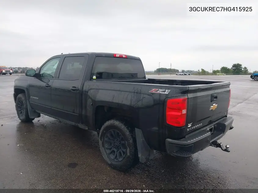 2017 CHEVROLET SILVERADO VIN 3GCUKREC7HG415925 — фото 3
