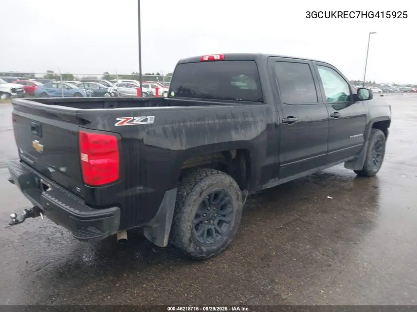 2017 CHEVROLET SILVERADO VIN 3GCUKREC7HG415925 — фото 4