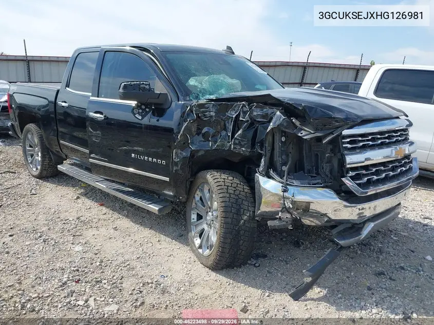 CHEVROLET SILVERADO 2017, VIN 3GCUKSEJXHG126981