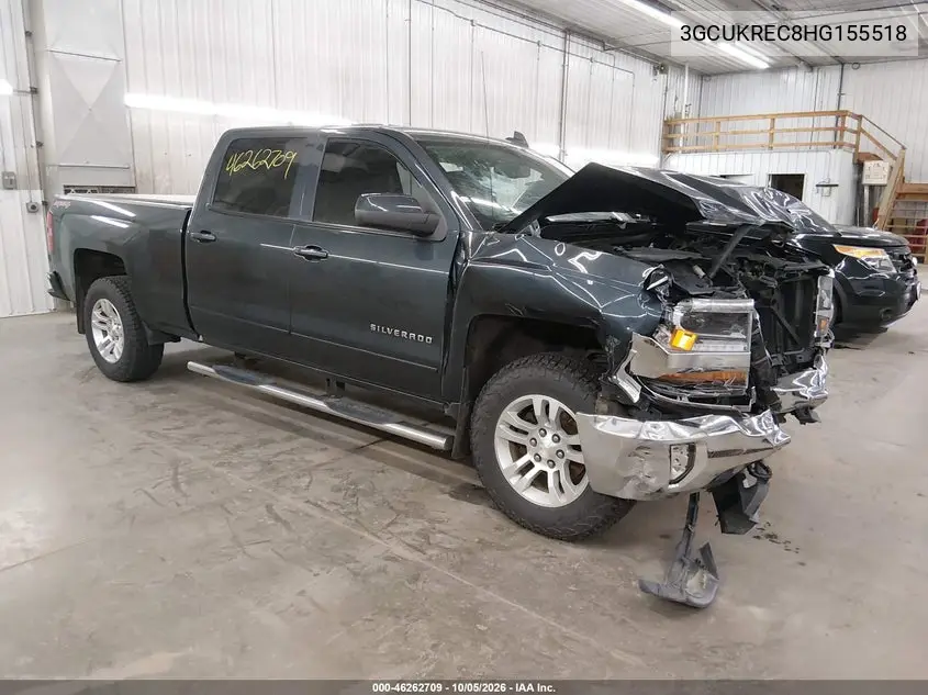 CHEVROLET SILVERADO 2017, VIN 3GCUKREC8HG155518