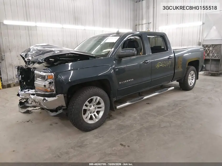 2017 CHEVROLET SILVERADO VIN 3GCUKREC8HG155518 — фото 2