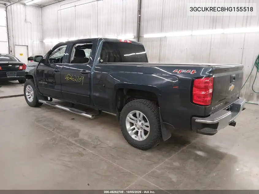 2017 CHEVROLET SILVERADO VIN 3GCUKREC8HG155518 — фото 3