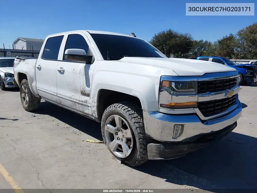 CHEVROLET SILVERADO 2017, VIN 3GCUKREC7HG203171