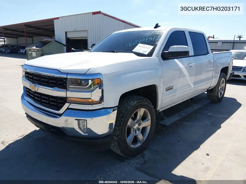 2017 CHEVROLET SILVERADO VIN 3GCUKREC7HG203171 — фото 2