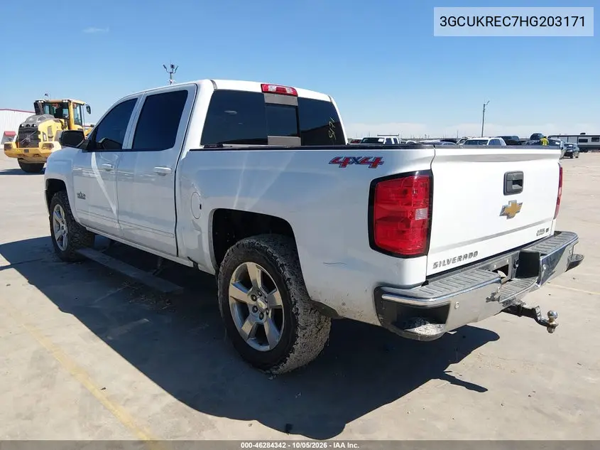 2017 CHEVROLET SILVERADO VIN 3GCUKREC7HG203171 — фото 3