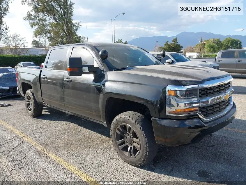 CHEVROLET SILVERADO 2017, VIN 3GCUKNEC2HG151716