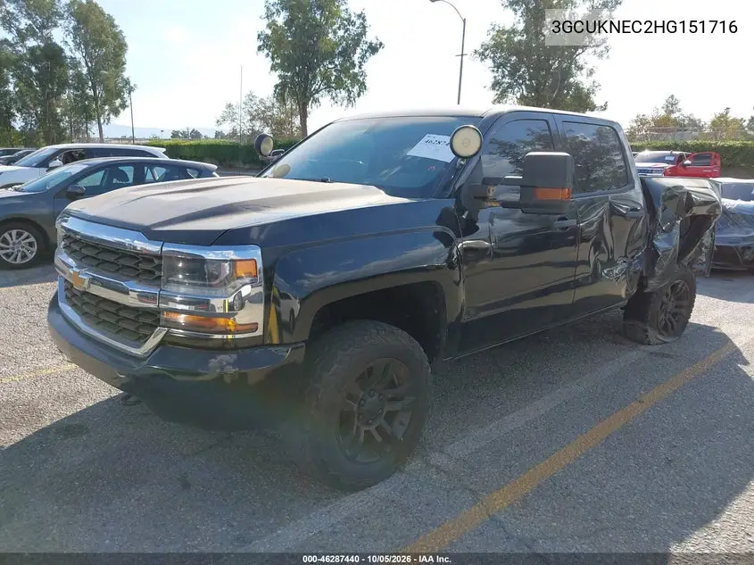 2017 CHEVROLET SILVERADO VIN 3GCUKNEC2HG151716 — фото 2