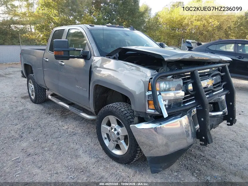 CHEVROLET SILVERADO 2017, VIN 1GC2KUEG7HZ236099