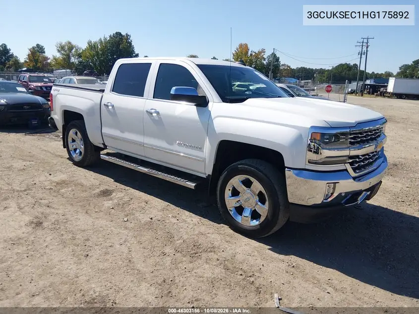 CHEVROLET SILVERADO 2017, VIN 3GCUKSEC1HG175892