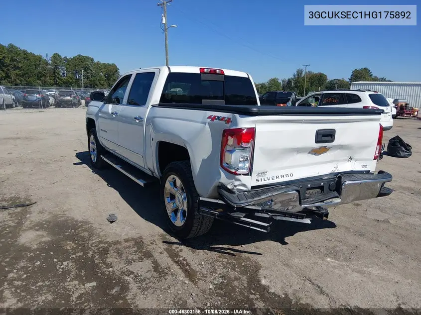 2017 CHEVROLET SILVERADO VIN 3GCUKSEC1HG175892 — фото 3