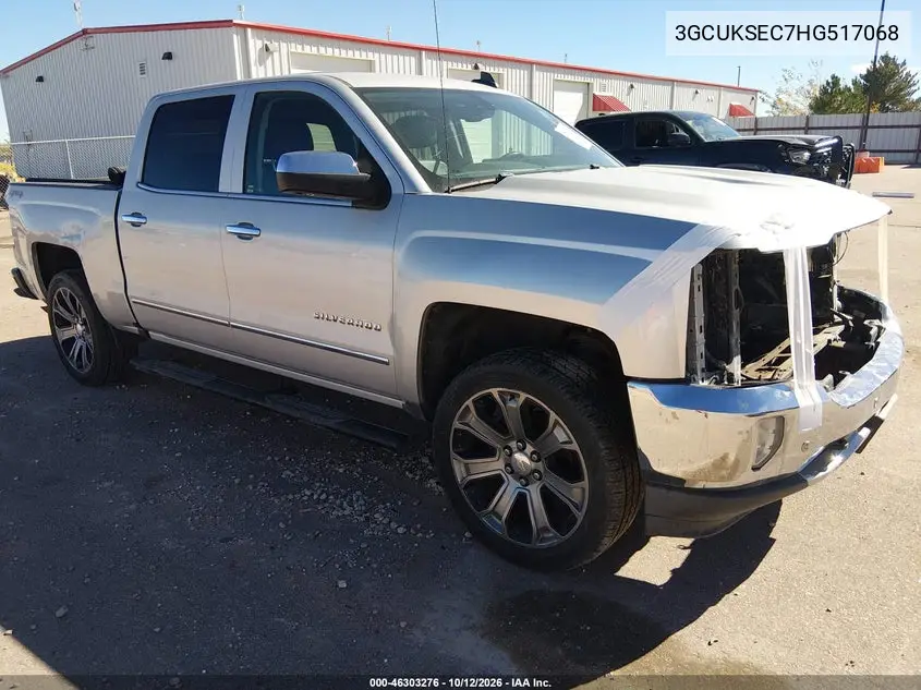 CHEVROLET SILVERADO 2017, VIN 3GCUKSEC7HG517068