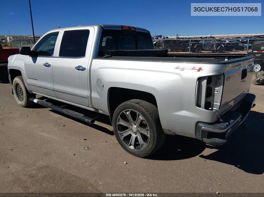 2017 CHEVROLET SILVERADO VIN 3GCUKSEC7HG517068 — фото 3
