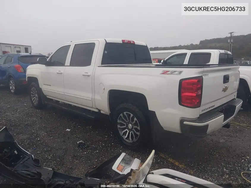 2017 CHEVROLET SILVERADO VIN 3GCUKREC5HG206733 — фото 3
