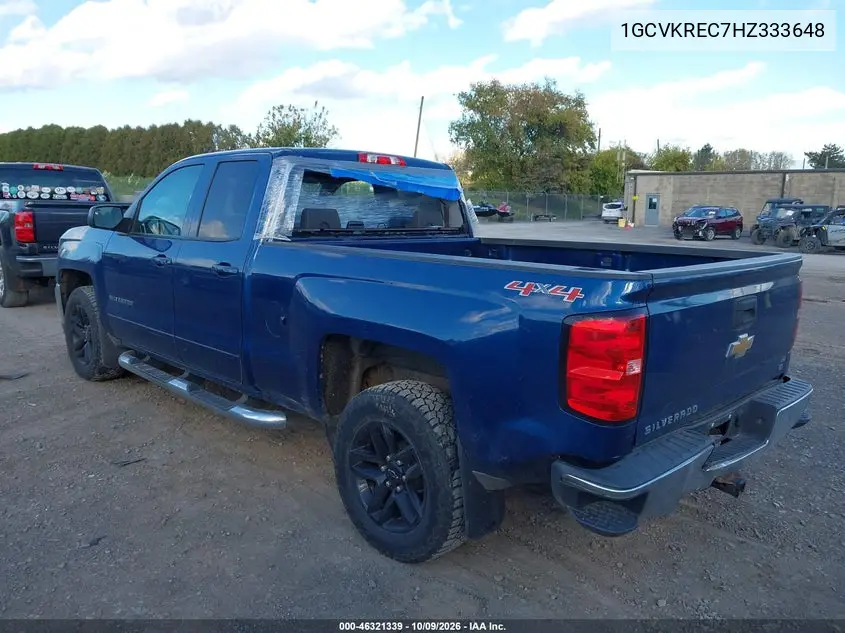 2017 CHEVROLET SILVERADO VIN 1GCVKREC7HZ333648 — фото 3