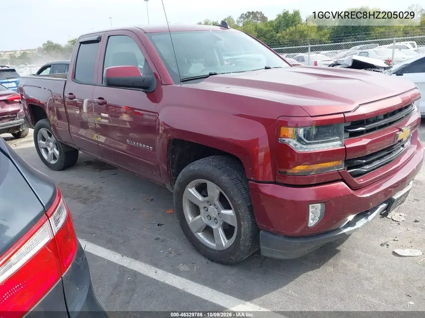 CHEVROLET SILVERADO 2017, VIN 1GCVKREC8HZ205029