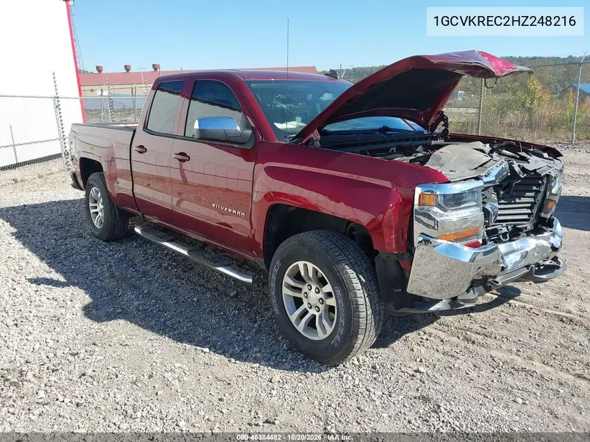CHEVROLET SILVERADO 2017, VIN 1GCVKREC2HZ248216