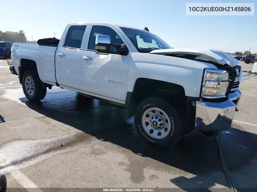 CHEVROLET SILVERADO 2017, VIN 1GC2KUEG0HZ145806