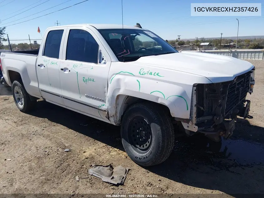 CHEVROLET SILVERADO 2017, VIN 1GCVKRECXHZ357426