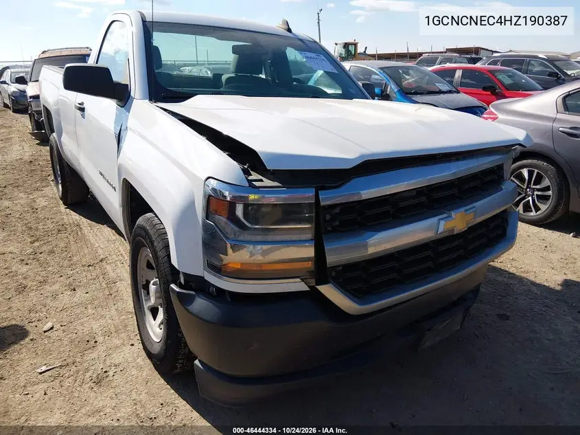 CHEVROLET SILVERADO 2017, VIN 1GCNCNEC4HZ190387