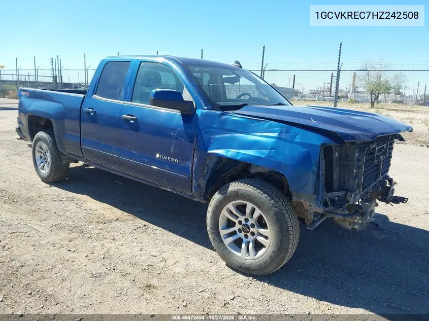 CHEVROLET SILVERADO 2017, VIN 1GCVKREC7HZ242508