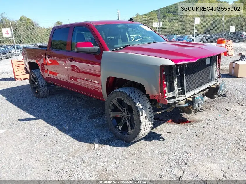 CHEVROLET SILVERADO 2018, VIN 3GCUKREC4JG555002